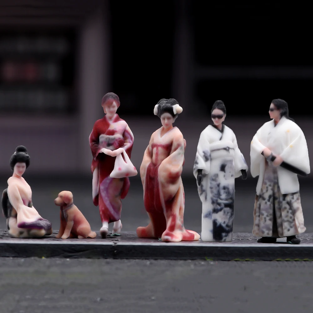 1/64 1/43 1/24 1/18 Scale Killer Prostitute Wearing a Kimono 3D Print Female Male Scene Props Figures Model For Cars Vehicles