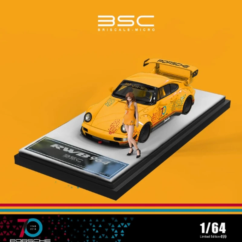 

BSC 1:64 RWB 964 GT Honda Civic type R FD2 Имитационная модель автомобиля из сплава Статическая коллекция Украшенная праздничная игрушка Сувенирный подарок