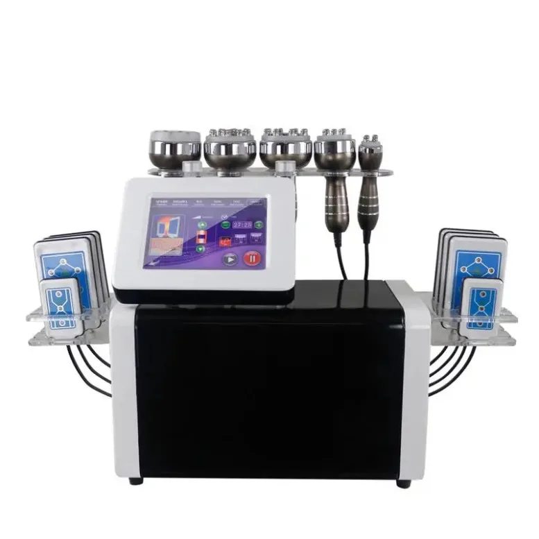 

40Khz 635Nm Lipo Laser Radio Fre Fat Bio Cavitation Machines With 6 Handles Body Sculpting