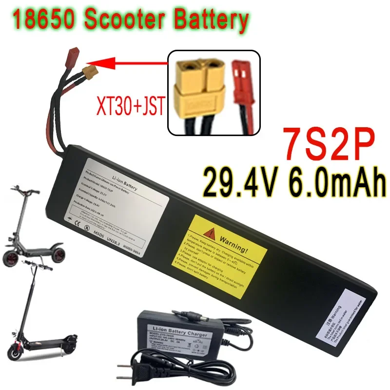 

7S2P 29.4V 6000mAh 18650 Battery Lithium Ion Battery Electric Bicycle Scooter Battery/ Electric Scooter Battery