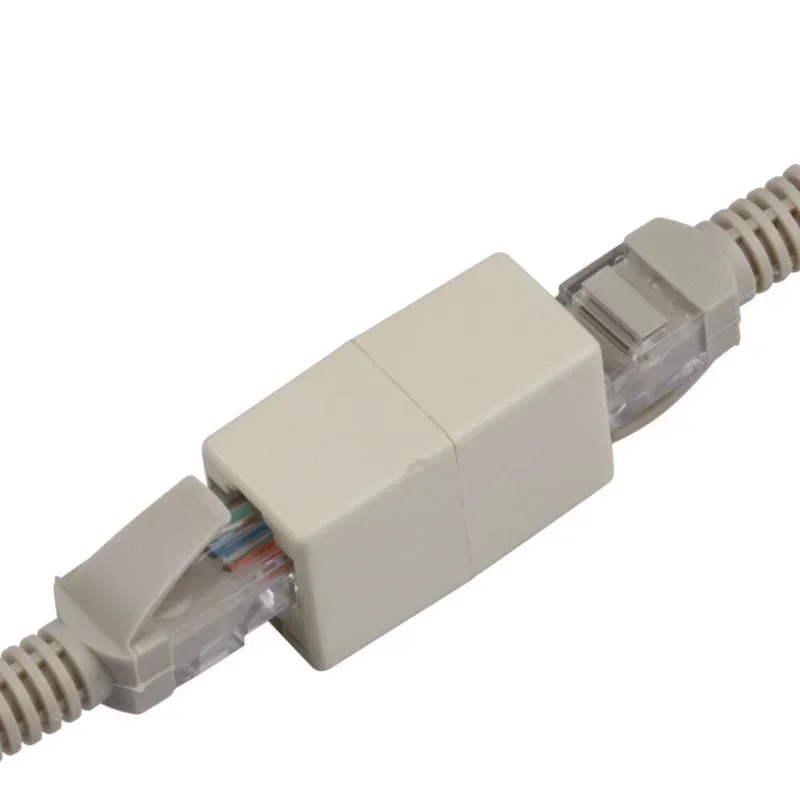 10 peças conector cabo de rede 32*21*16mm 8 pinos cat 5e cat ln cabo acoplador ethernet marceneiro lan branco fino quente