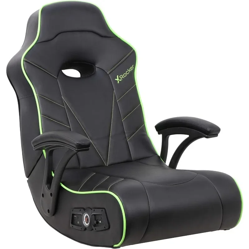 X Rocker XL Boden Gaming Stuhl, Verwendung mit allen wichtigen Spiele konsolen, Handy, TV, Smart Devices, mit Subwoofer, Kopfstütze montiert