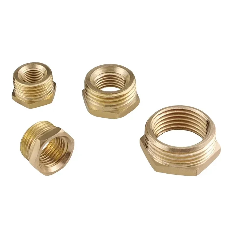 

M14 M18 M20 M22 M27 M30 1/8" 1/4" 3/8" 1/2" 3/4" BSP Male To Female Thread Brass Reducer Bushing Pipe Fitting Connector