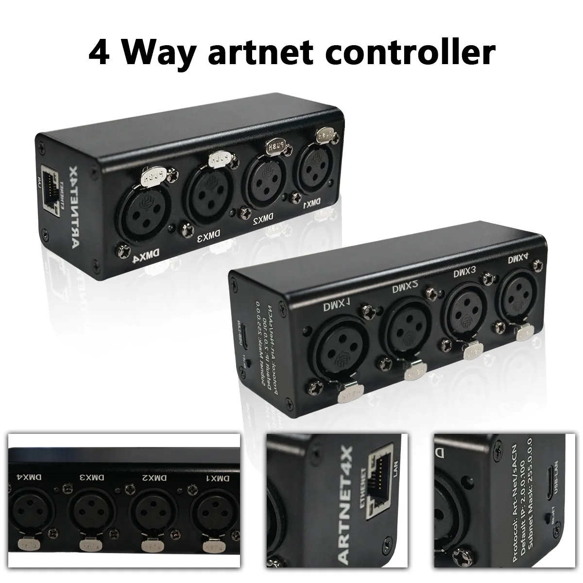Portable 4 Universes Art Network Expander of ArtNet-Dmx Singal Converter For Stage DJ Disco KTV Lighting Control