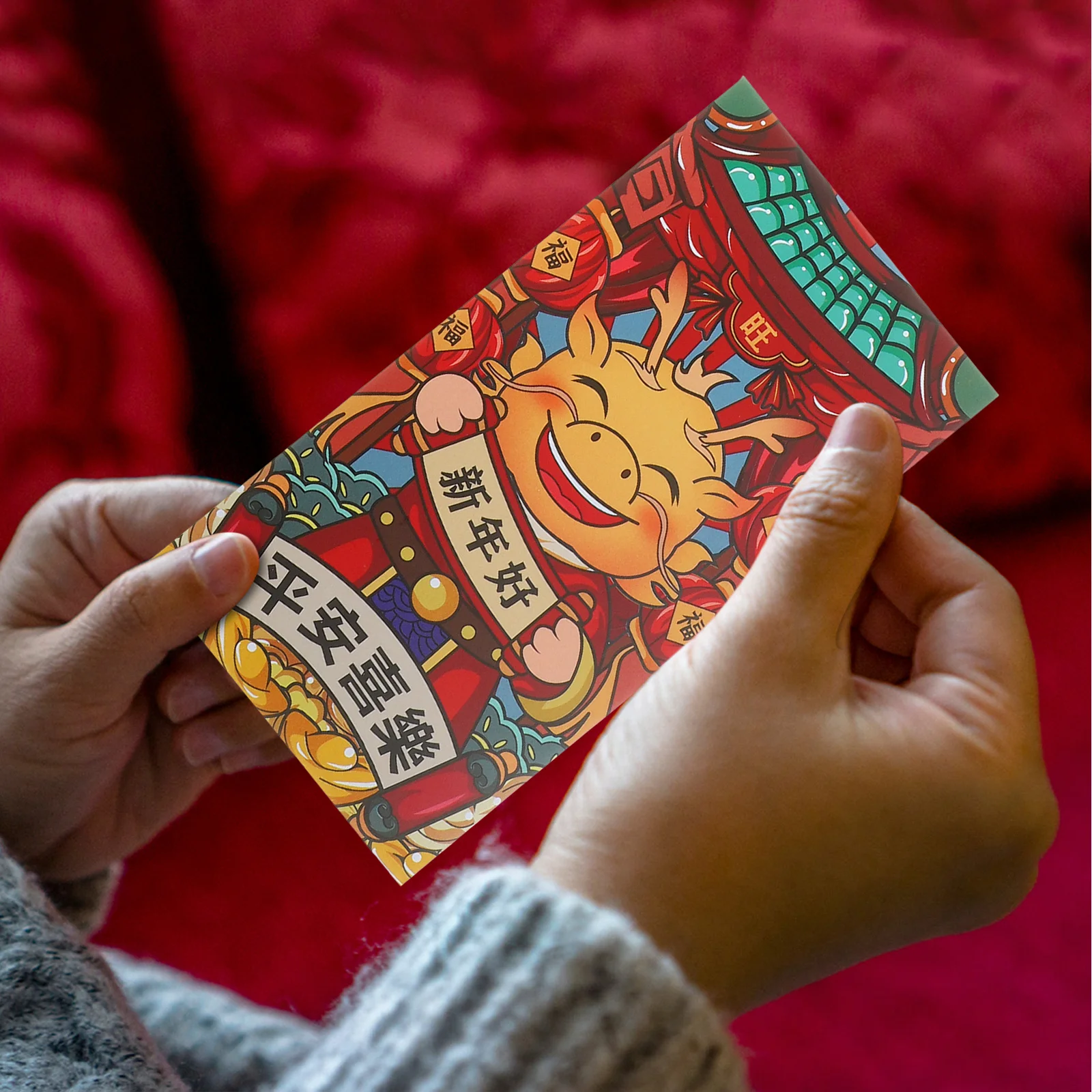 

24 Pcs Red Envelope Bag Lucky Money Dragon Lunar Year Envelopes Pocket Packets Spring Festival Cartoon