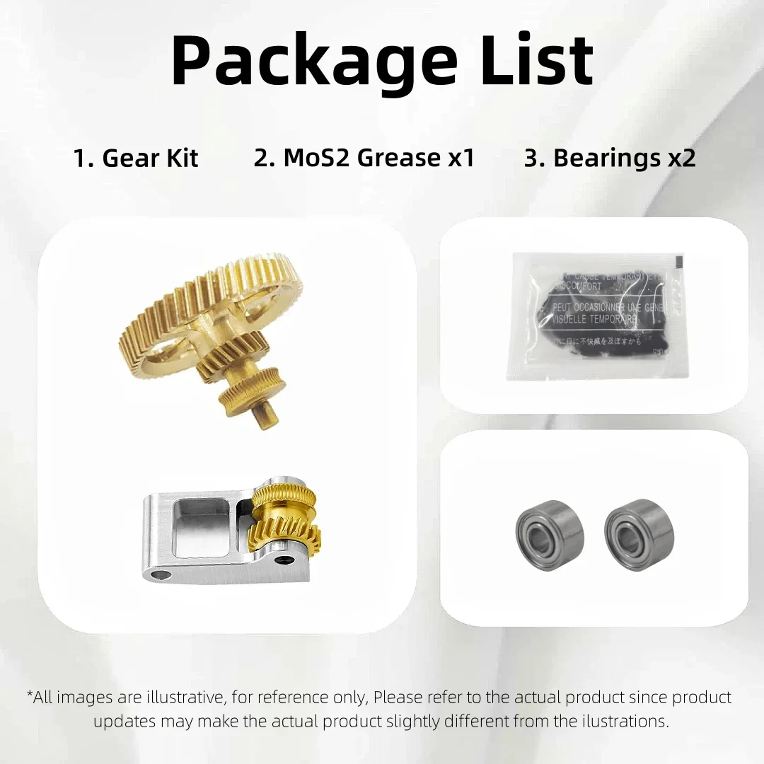 Upgrade Gehard Staal Extruder Gear Assembly Voor Bambu Lab P1S P1P X1 Carbon X1C 3D Printer DLC NanoCoated slijtvaste