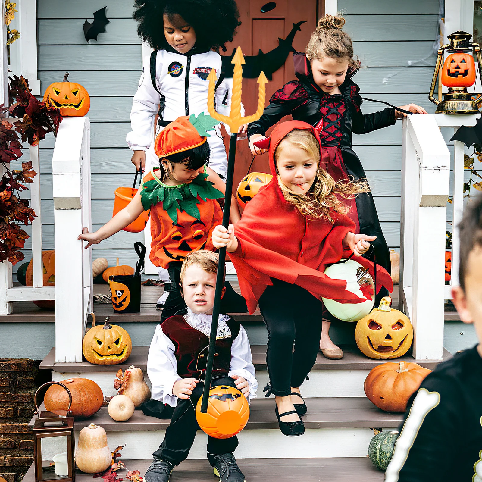 

Plastic Imitation Trident Halloween Prop Cosplay Decorative Trident Plaything Festival Accessory for Party Photography