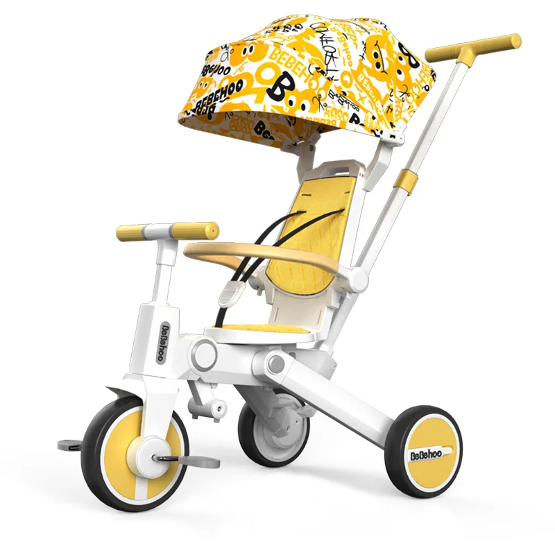 多機能ベビー三輪車 |   7-in-1 折りたたみ式360 °   回転式シート |   三角構造の横転防止 |   10M-6Y 幼児旅行