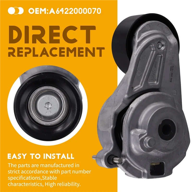 

A6422001370 Car Belt Pulley Tensioner For Mercedes Benz CLE CLK E ML R Sprinter Jeep Cherokee 2005-2020 A6422000070