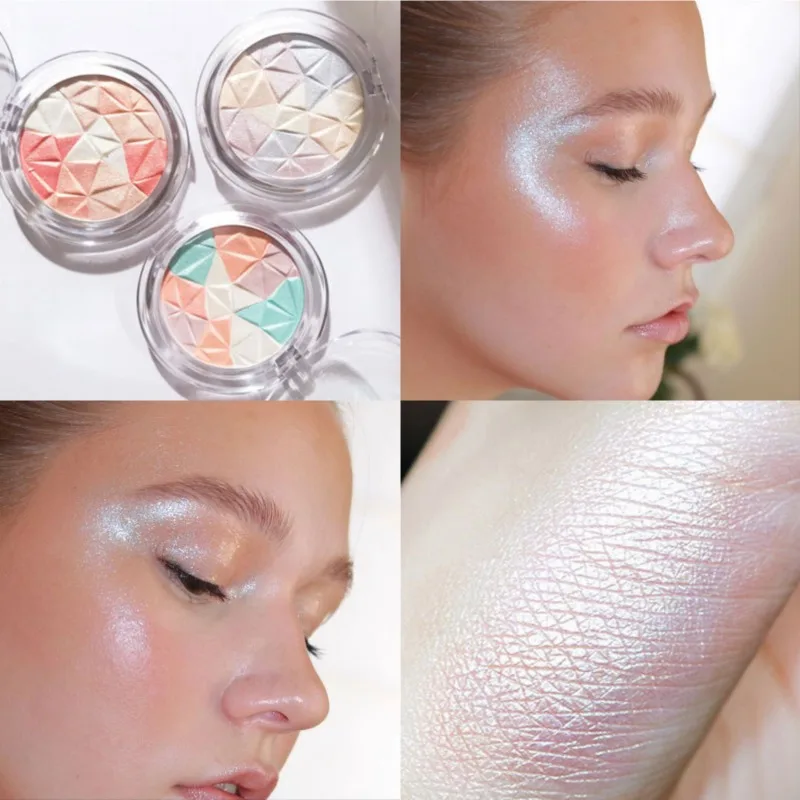1 szt. Rozjaśniający, diamentowy perłowy rozświetlacz, delikatny połysk, długotrwały, błyszczący cień do powiek, prezent na walentynki