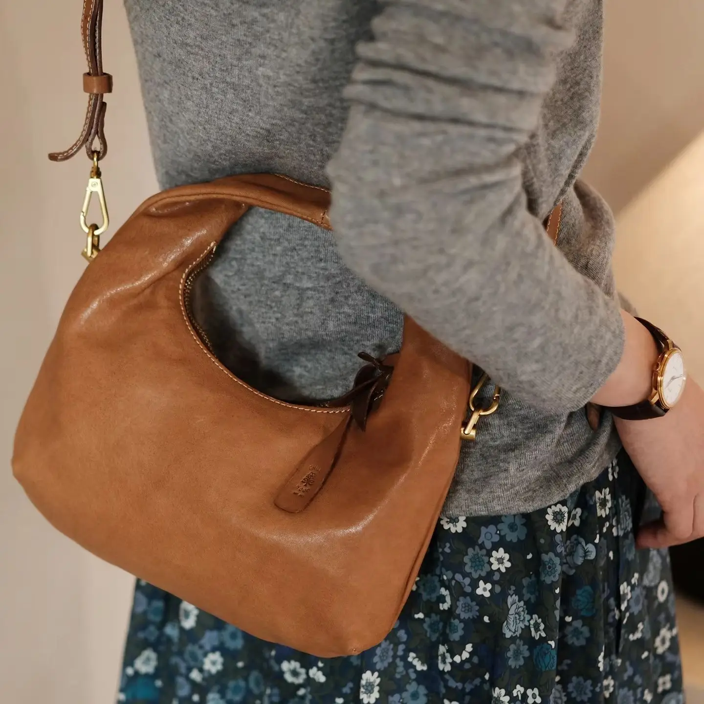 PNDME fashion organizer designer handmade genuine leather women's wrist bag outdoor daily party luxury cow leather crossbody bag