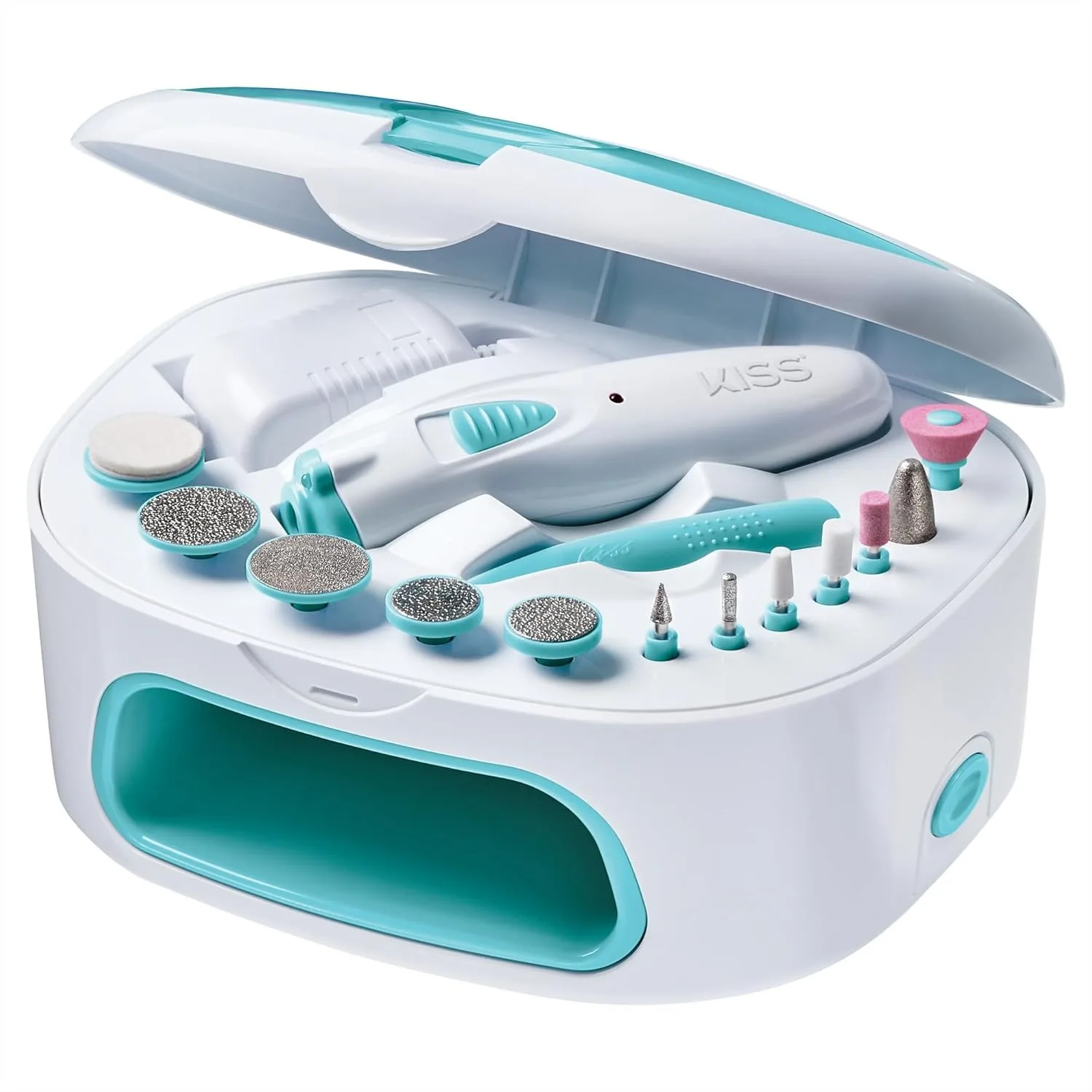 Electric Nail Drill and File with Nail Dryer System, Includes 12 Attachments for Professional Salon-Quality Manicures at Home