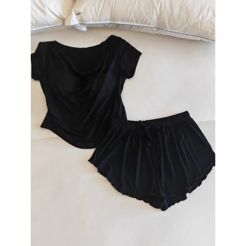 Korean Style Modal Cotton Sleepwear Short Sleeve Home Clothes Women's Summer New Arrival Outwear Suitable for Spring and Summer