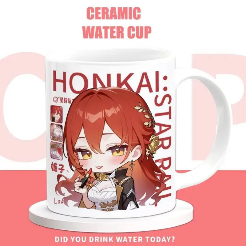 

Anime Game Honkai: Star Rail Cos Himeko Unisex 2025 Simple Portable Ceramic Thermal Transfer 9.5X8cm Mug Birthday Gift