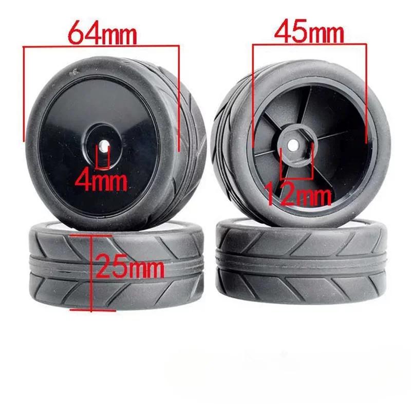 For RC model car HSP1:10 flat running tire combination 94123 rubber soft tire wear-resistant belt high-density sponge