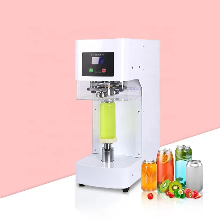 

Automatic Desktop Beverage Beer Can Sealing Machine For Paper, Metal, Plastic Cans Capping