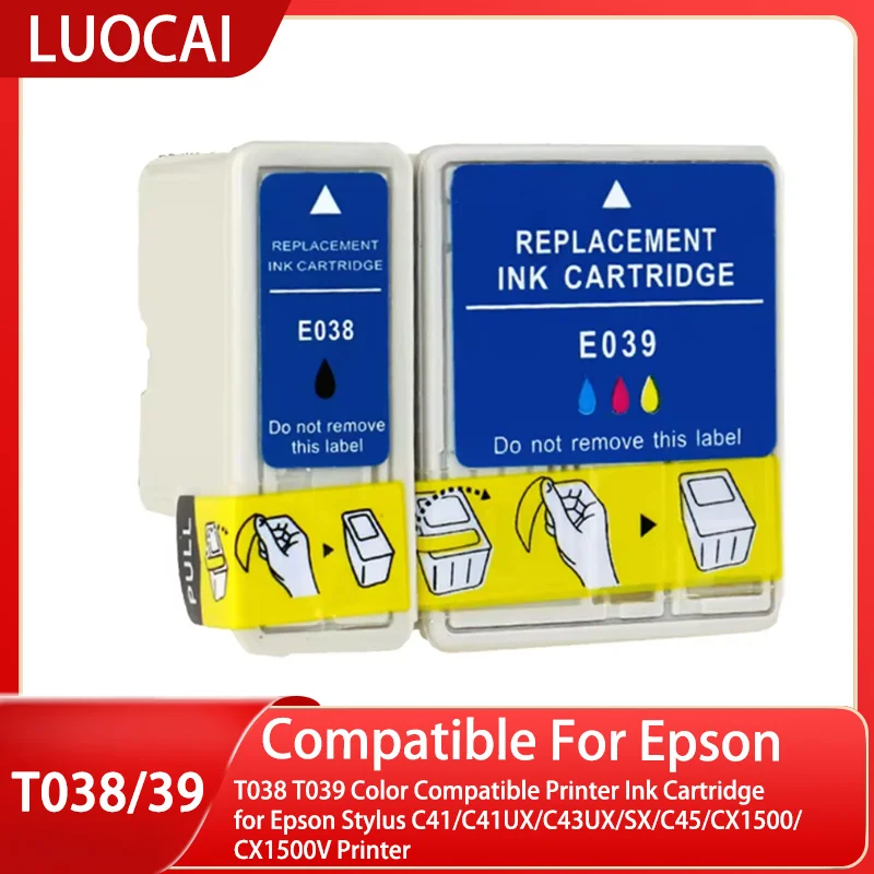 T038 T039 Color Compatible Printer Ink Cartridge for Epson Stylus C41/C41UX/C43UX/SX/C45/CX1500/CX1500V Printer