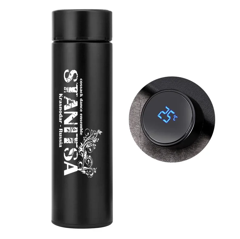 custom name Intelligent Temperature LED Touch Display Temperature Water Cup Portable Couple Cup Creative Business Gift LOGO