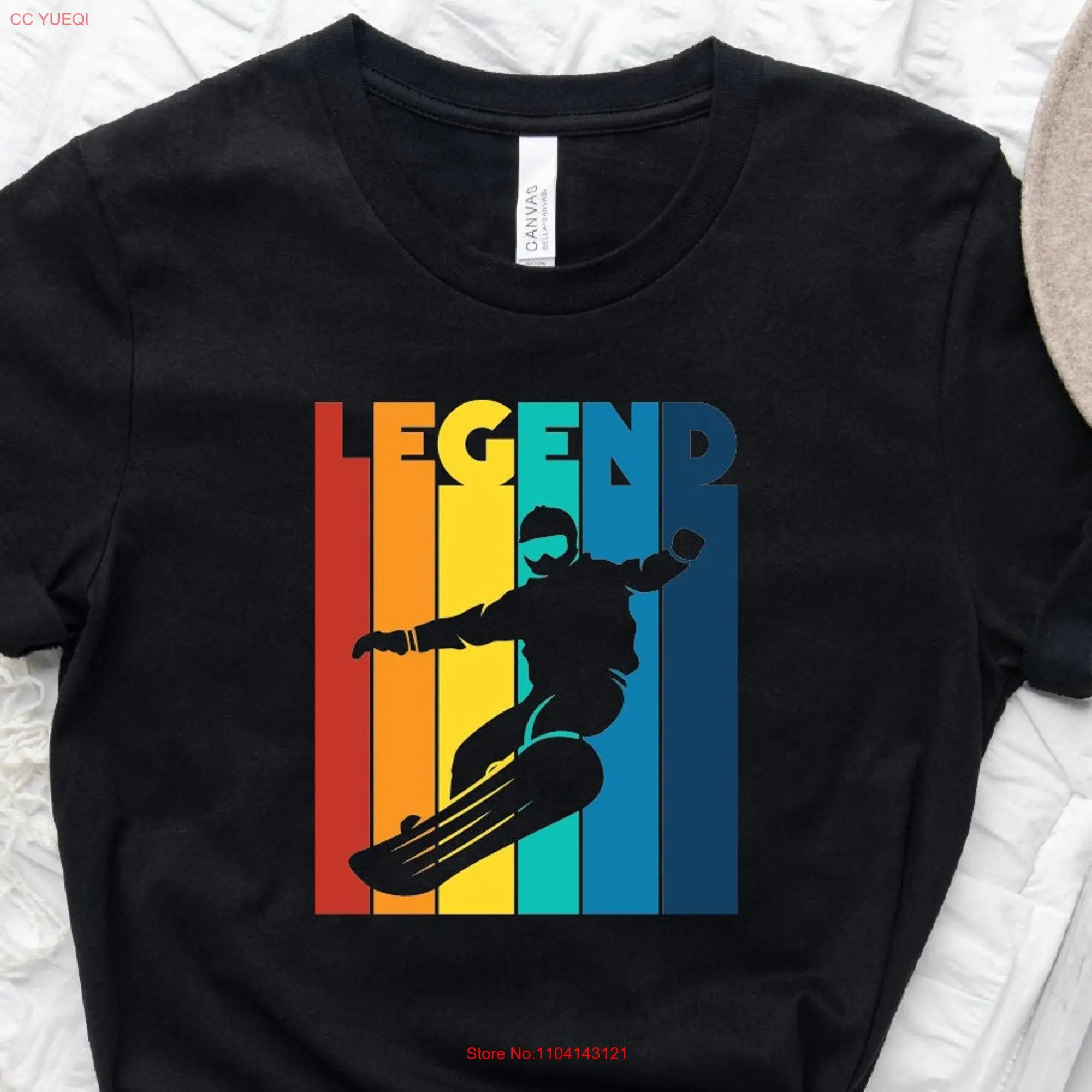 Legend Ski Snowboard T Shirt Cool Skiing Lover Snow Mountain Winter Skier long or short sleeves