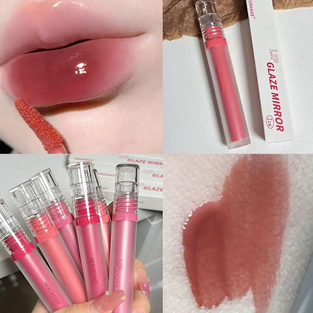 Lip Glaze Mirror Water Lip Gloss Moisture Lipstick Lips Tea 6 Makeup Milk Lip Cosmetics Tint Colors Lipgloss Red Watery O1m9