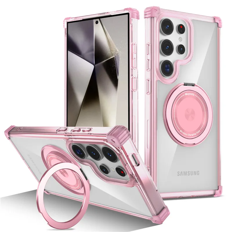 Rotierende Magnetische Halterung Hülle Für Samsung Galaxy S26 Ultra S26 Plus S26 Ringständer Transparent Für Magsafe Cover – Detail 16