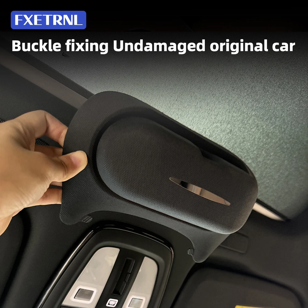 

Car Glasses Case for Volvo XC60 XC90 S60 V60 S90 V90 V60 2018-2025 Roof Glasses Clip Case Sunglasses Storage Interior Trim