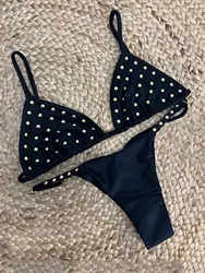 2025 Sexy Braide Micro Bikini Set Swimsuit Strap Biquini Women Swimwear Bathing Suit New Color Match Holiday Beachwear Female