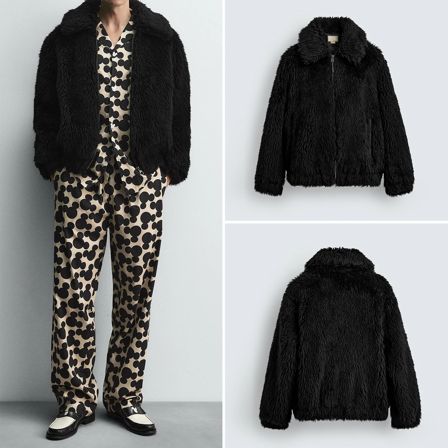 

Faionable Casual Men's Jaet Stand Collar All-Match Simple Design Autumn New Arrival Z Brand Loose Fit Long Sve