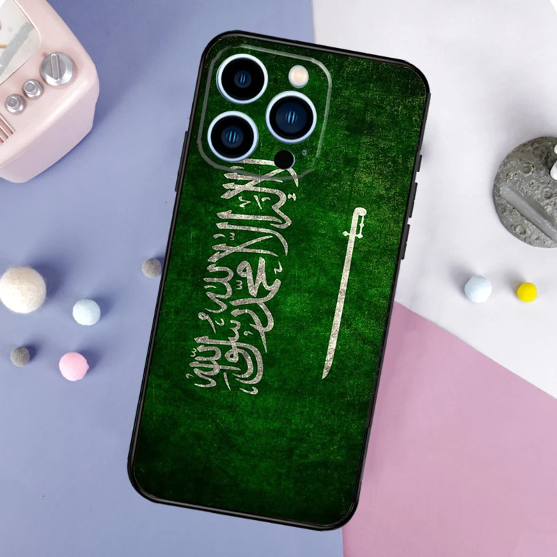 المملكة العربية السعودية العلم حالة الهاتف آيفون 17 برو ماكس فوندا آيفون 17 الهواء 17 برو غطاء وقائي