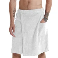 Men Soft Wearable Bath Towel with Pocket Bathrobes Shower Wrap Sauna Gym Swimming Holiday Spa Bath Beach Towel Toalla De Playa 6