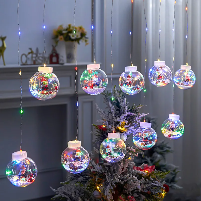 Christmas Wish Ball 8 modalità lampeggianti LED Curtain Light String capodanno natale Navidad Decor decorazione natalizia per la casa 2022