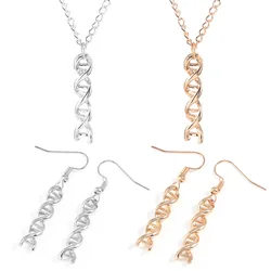 Fashion Spiral Chemistry Science Molecule Structure Earrings Double Helix Spiral DNA Gene Drop Earrings for Women Jewelry