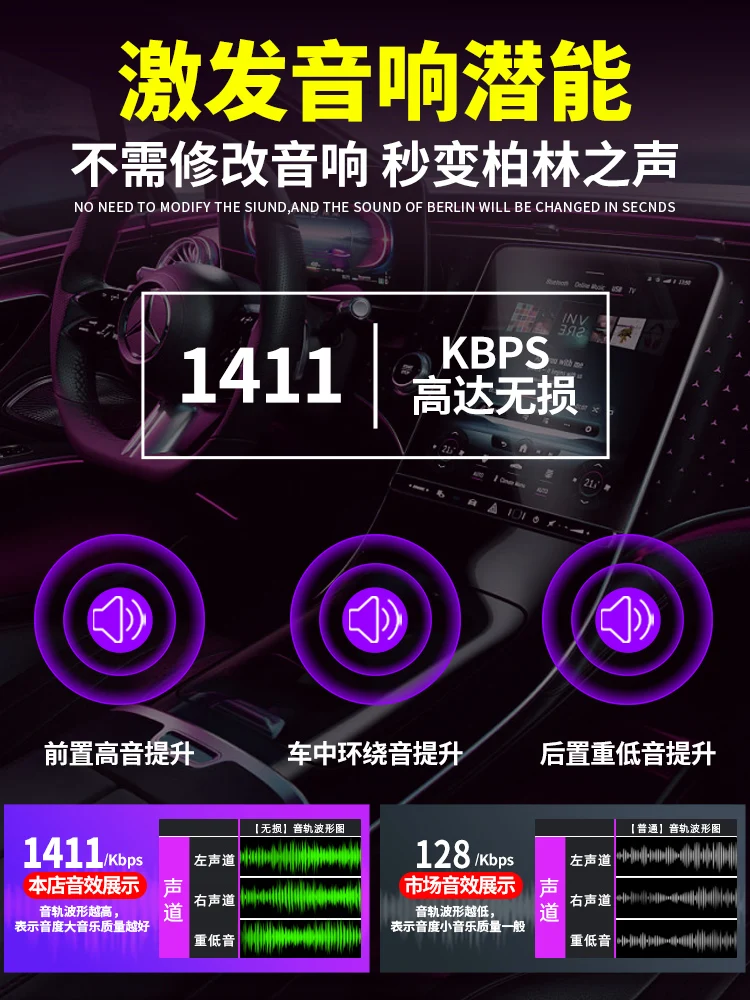 Coche clásico MP3, música USB stick 2024 nueva canción de alta calidad