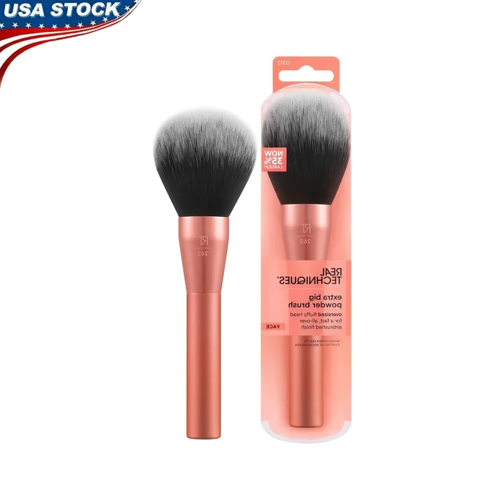 

Extra Large Fluffy Powder Brush Vegan Cruelty-Free Makeup Brush Liquid and Powder Application Blush Bronzer Foundation 262 Large