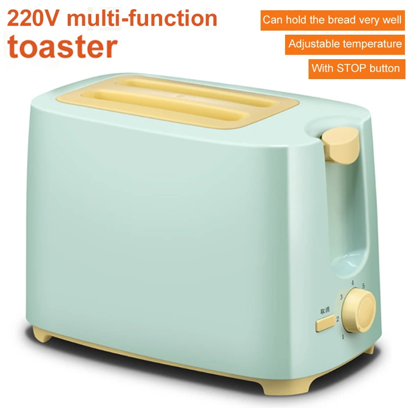 2023 neue Edelstahl elektrische Toaster Haushalt 2 Scheiben Auto Brot Back maschine Toast Sandwich Grill Ofen Frühstücks maschine