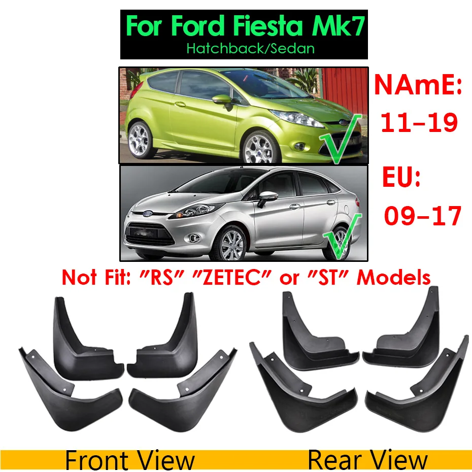 XUKEY Mud Flaps For Ford Fiesta Focus Mondeo Fusion Ecosport Escape Kuga Explorer S-Max Mudflaps Splash Guards Mudguards Fender