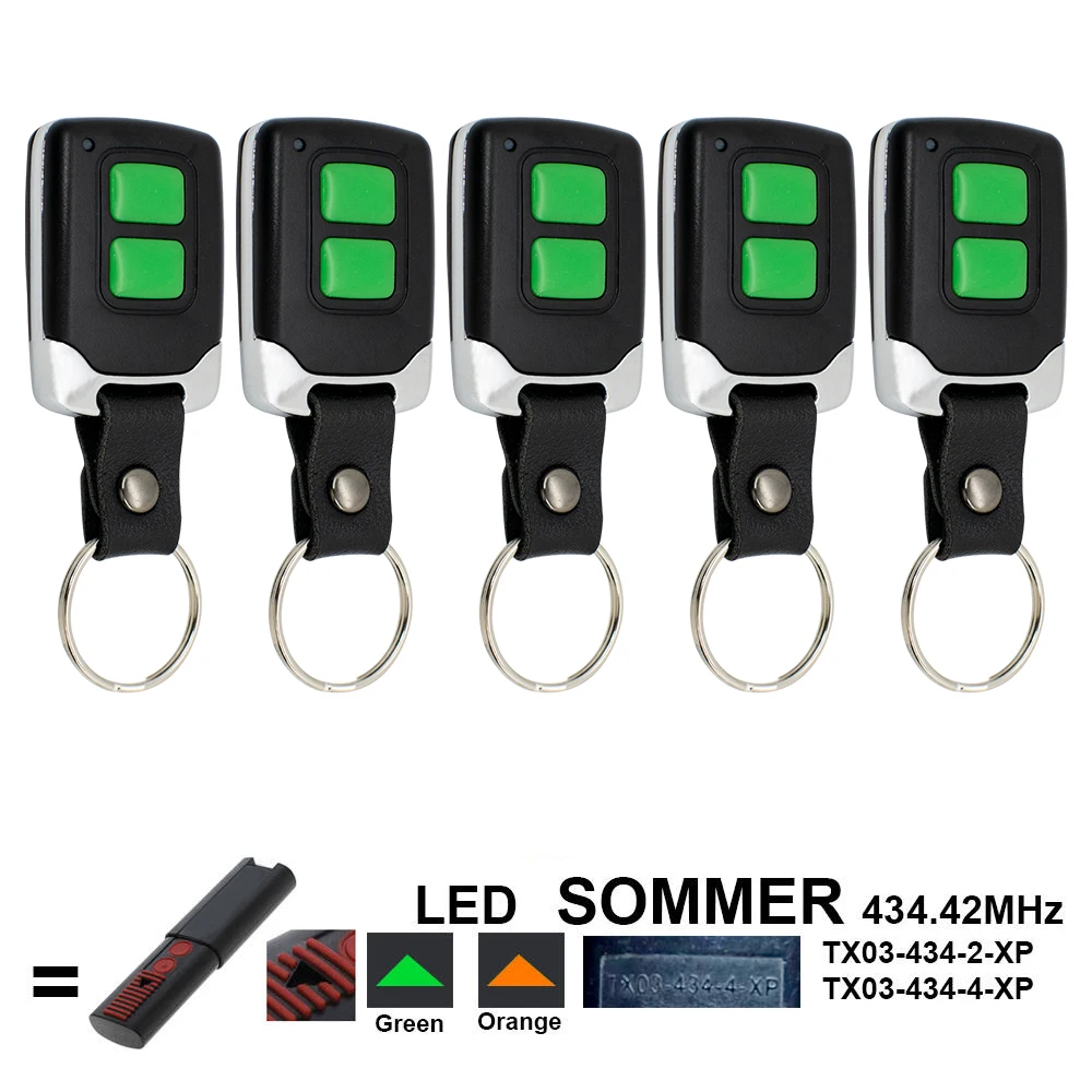 2-5 шт. SOMMER 434.42 МГц Дистанционное управление гаражными воротами для SOMMER TX03 434 4 XP , TX03-434-2-XP 4 2 Pilot SOMMER 434 МГц Открыватель
