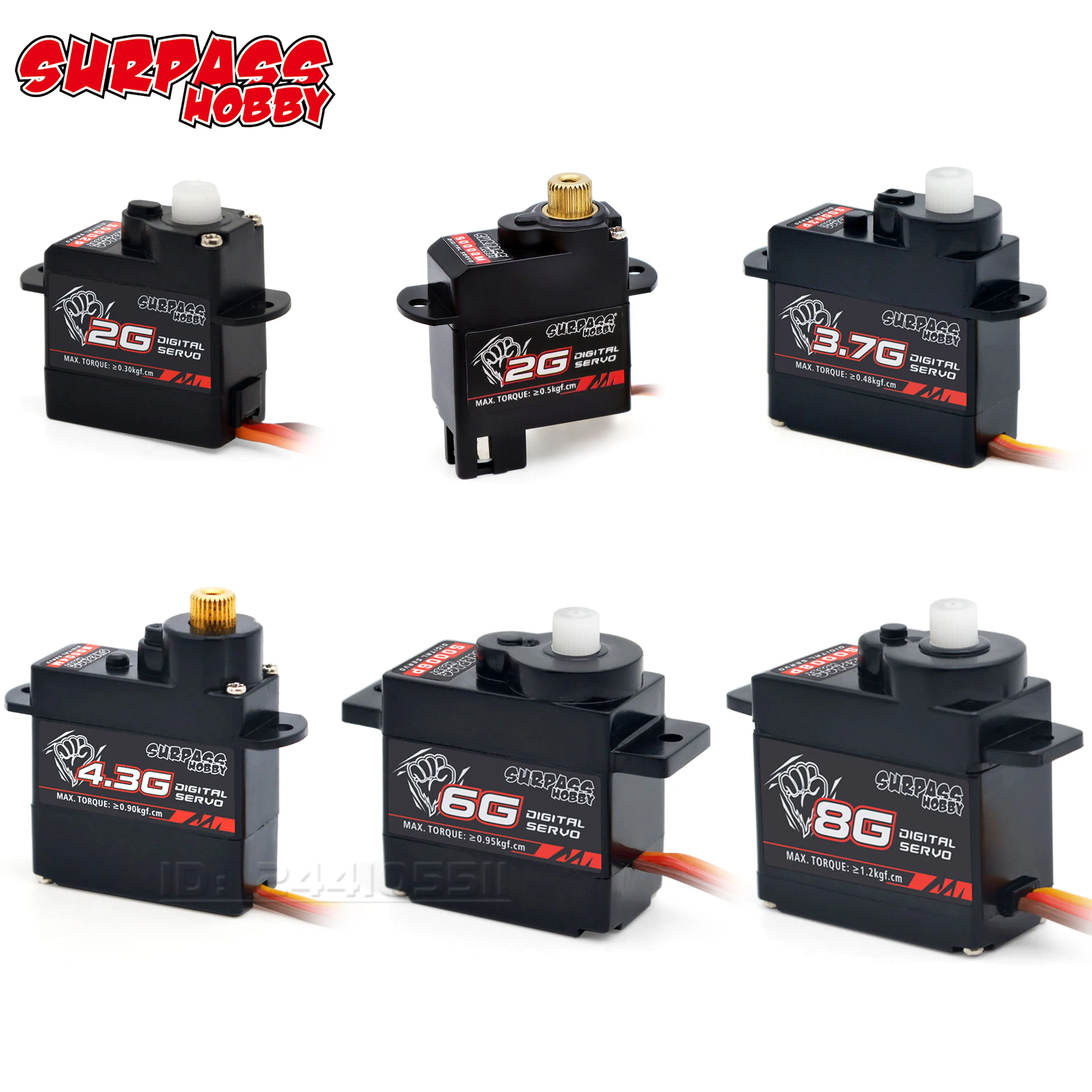 

SURPASS HOBBY 2g 3.7g 4.3g 6g 8g Mini Digital Servo Metal Gear Coreless Motor for RC Micro Car Fixed-wing Drone Plane Boat Robot