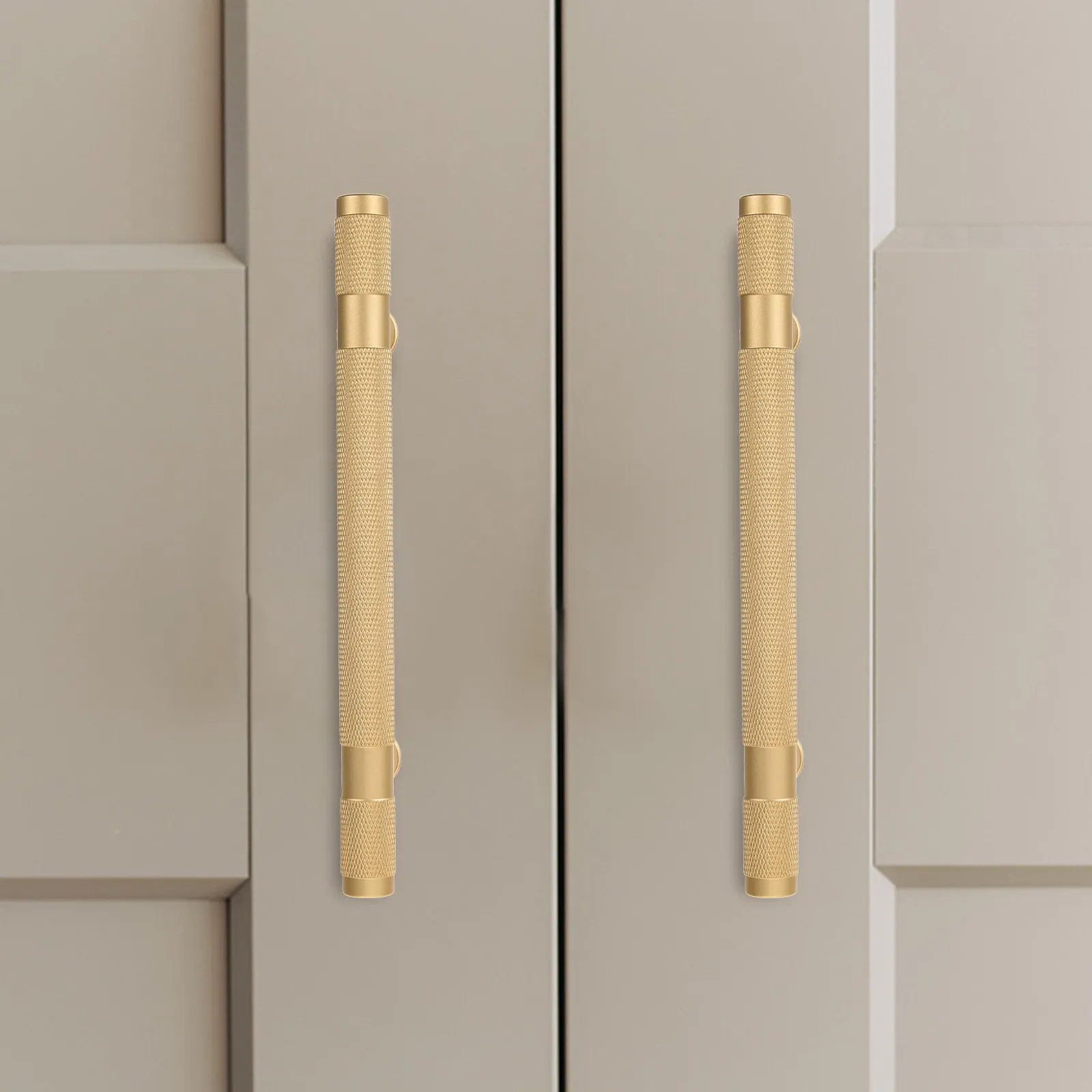 2Pcs Cabinet Door Handles Sturdy Metal Grip Easy Install for Wardrobe Drawer Cupboard Furniture Pull Barrel Cabinet Handles