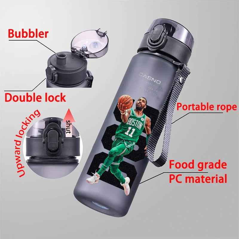 Basketball Star Water Cup Drinking Outdoor 560ml Water Bottle Children Portable Plastic Adult 4Colors Large Capacity Sports Gift