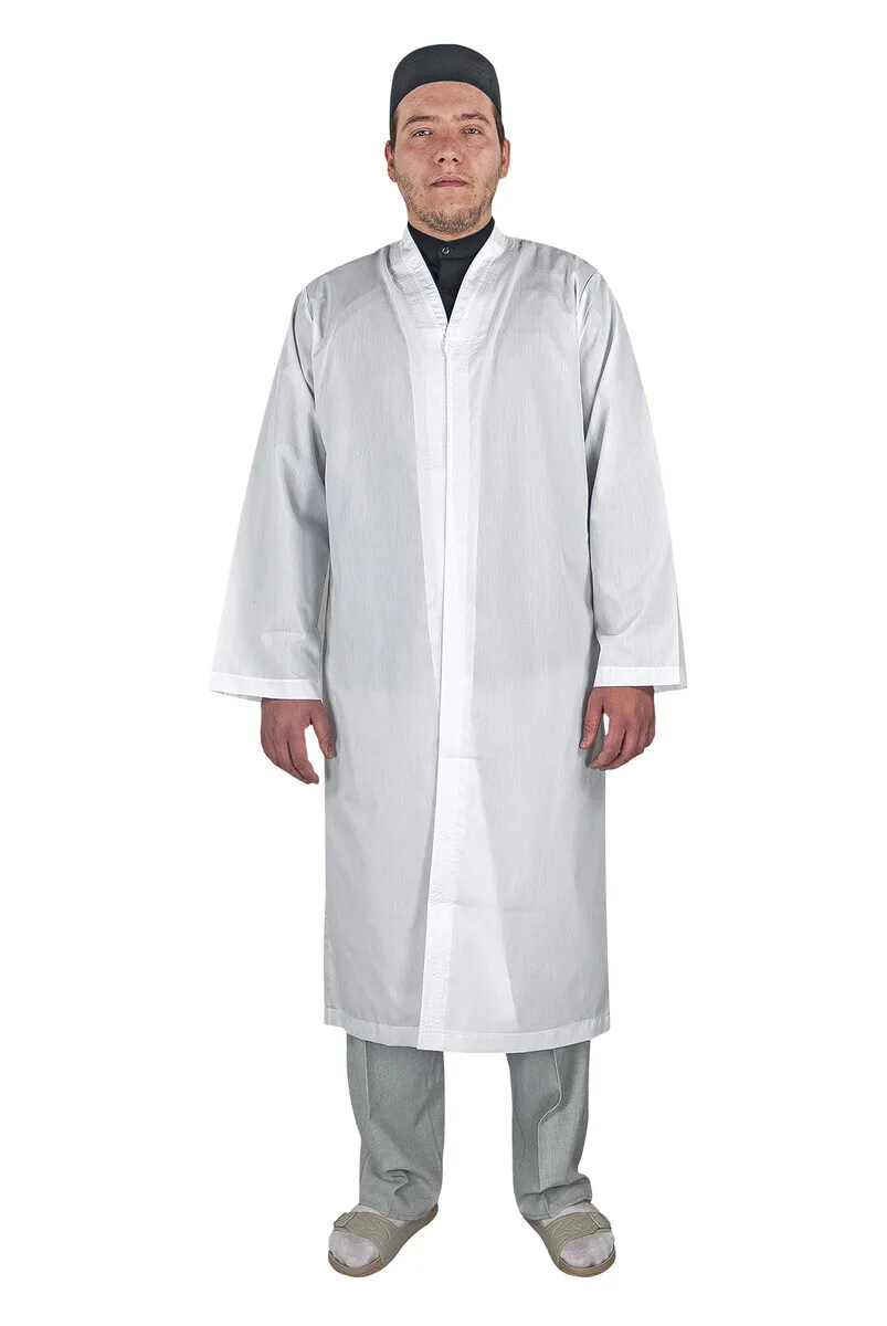 IQRAH Flat Desensiz Cotton Prayer Robe White