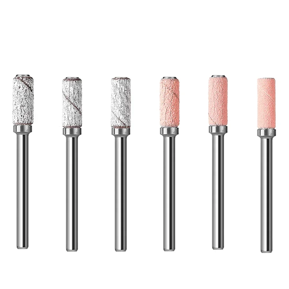 5pcs 3mm Mandrel Bit For Nails Stainless Steel Sanding Bands For Manicure Sandpaper Ring Holder 3/32 Nail Drill Accessories