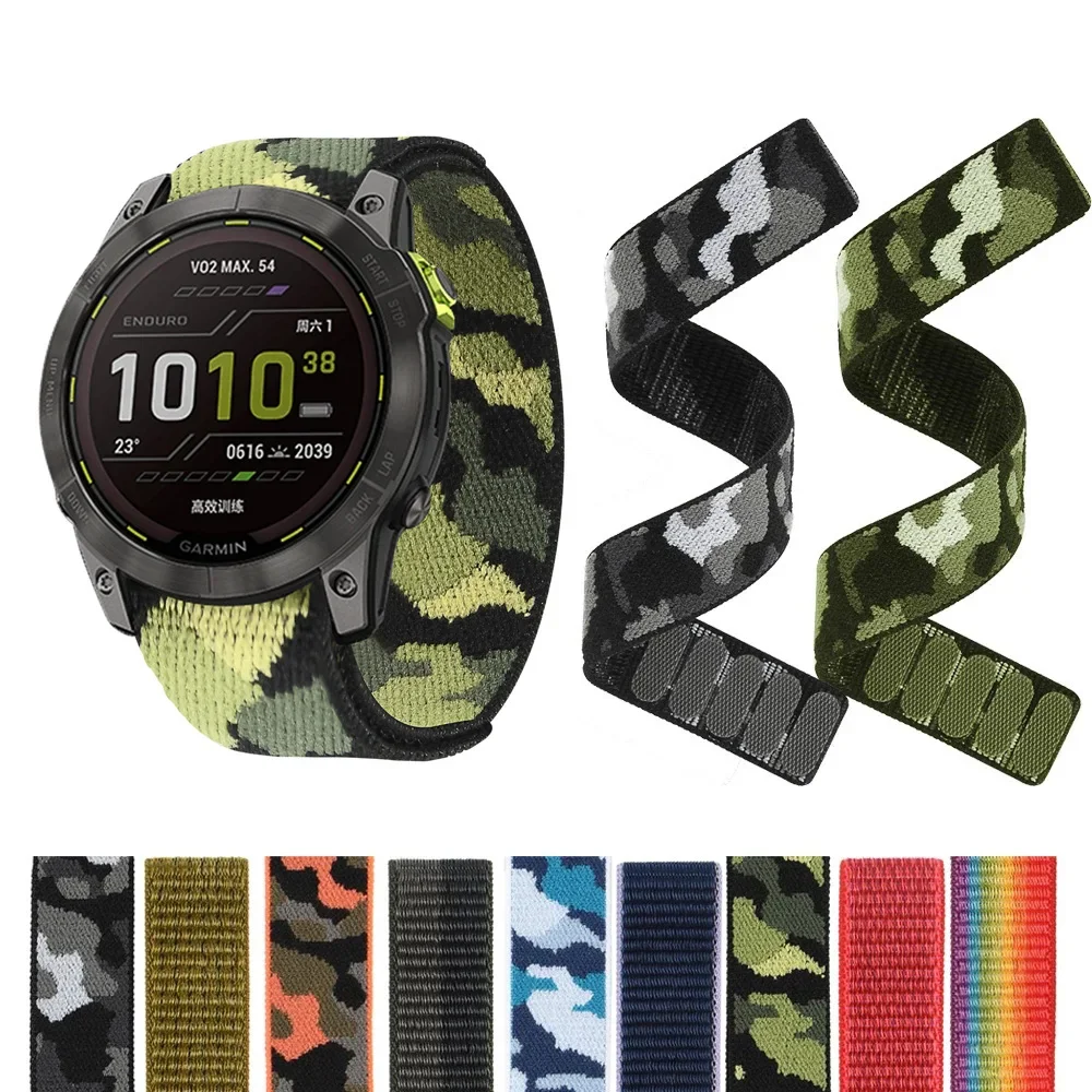 Suitable for Garmin Enduro fenix7x 6xpro/5 EPIX2 Quick-break nylon braided Velcro strap watch band  22mm watch strap