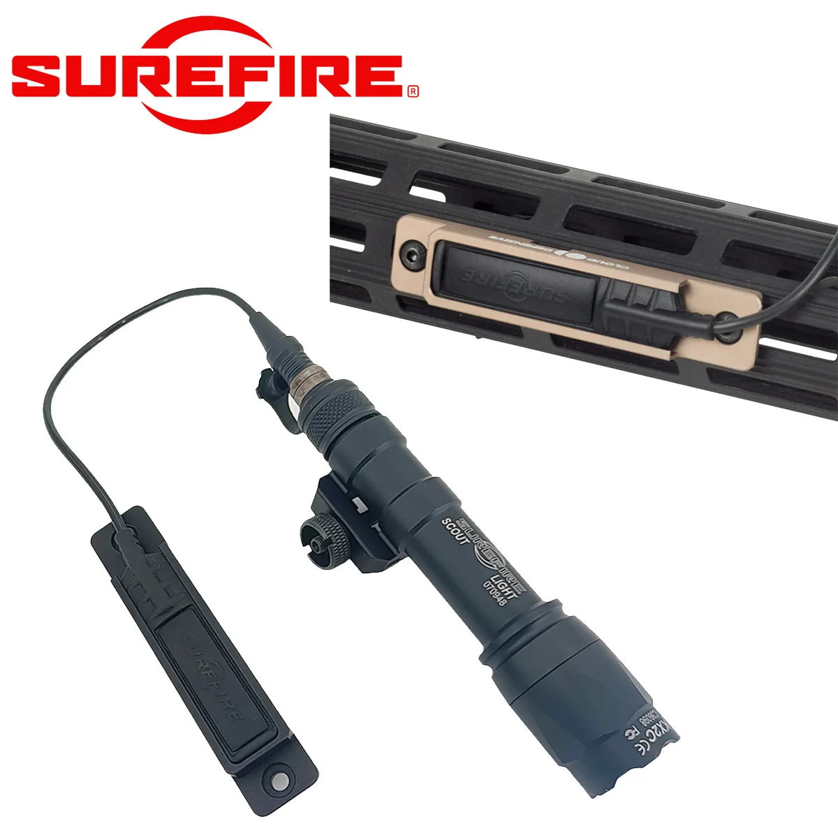 Lampada Tattica Per Fucile Surefire M600C M300C Con Telecomando LCS LCSMK1 E Base Fissa Surefire ST07-image