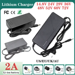 14.8V 24V 29V 36V 48V 52V 60V 72V 2A Lithium Battery Charger For 16.8V/25.2V/29.4V/42V/54.6V/58.8V/67.2V/84V Cell Smart charging