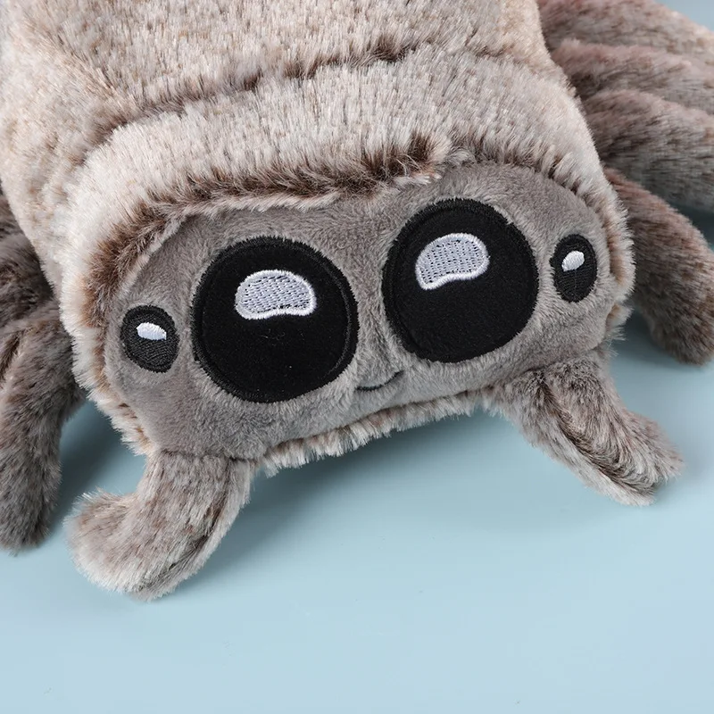 Adorável Lucas Spider Plush Toy companheiro de Halloween bicho de pelúcia infantil, presente perfeito para amantes de aranha, macio e com abraço