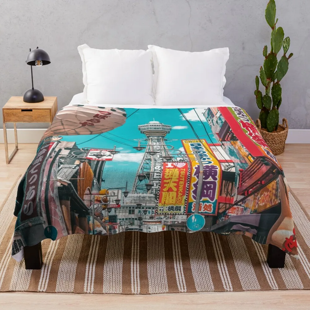 Anime Osaka Blues Throw Blanket Moving Blanket Fluffy Blankets Large Summer Bedding Blankets For Sofa