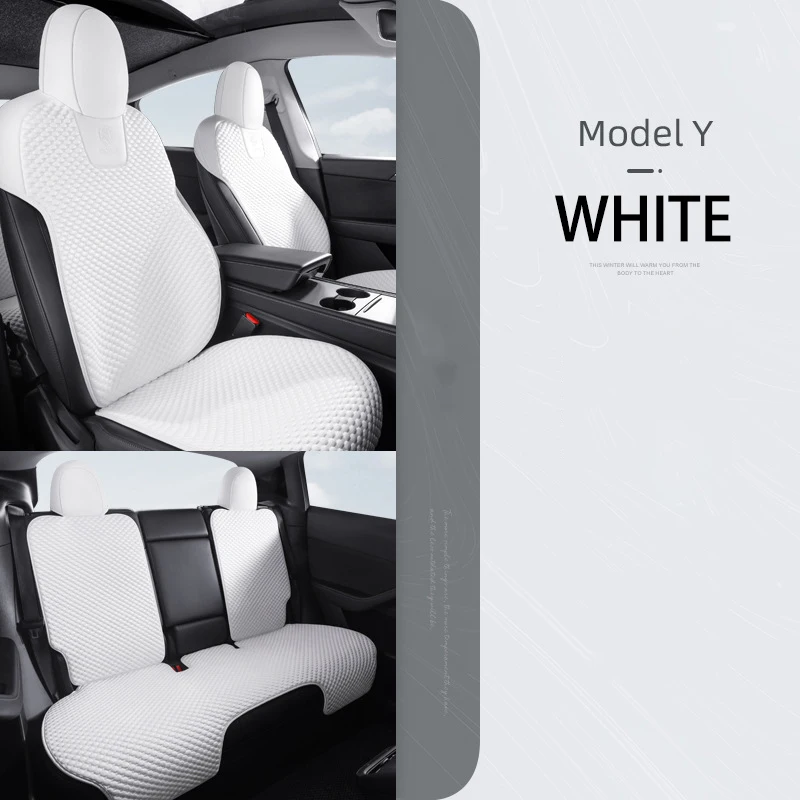 

Car Seat Cover For 2020-2024 Tesla Model 3/Y 5-Seat Ice Silk Seat Cushion Summer Breathable For Tesla Model 3 /Y Car Accessories