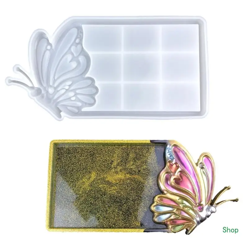 

Dropship Butterfly Fruit Tray Silicone Mold Epoxy Resin Mould for Handcraft Decorations