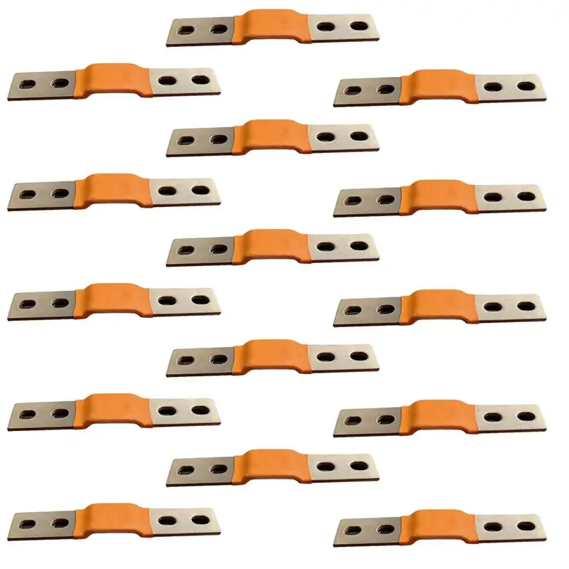 A33Z-Copper Foil Lithium Battery Connector Copper Foil Soft Connection Copper Foil Screw Hole Distance 56 Screw 6 4 Holes